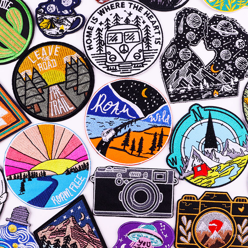 Outdoor Adventure And Travel Show - Opstrijkbare patches DIY buitenreizen geborduurde patches