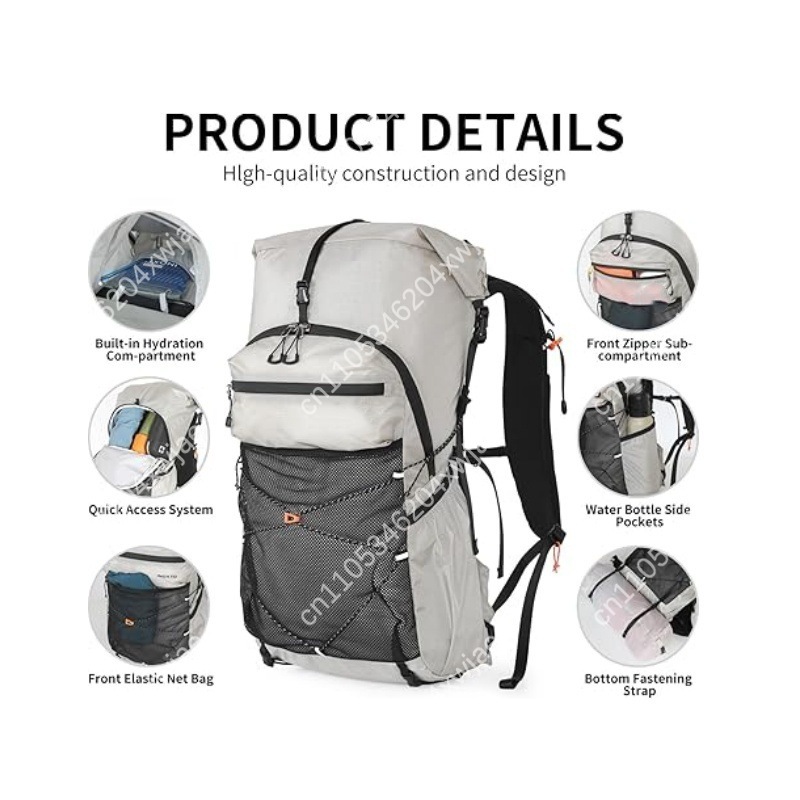 Outdoor Adventure Backpack - Unisex 30L Outdoor Reisrugzak Lichtgewicht Waterafstotende