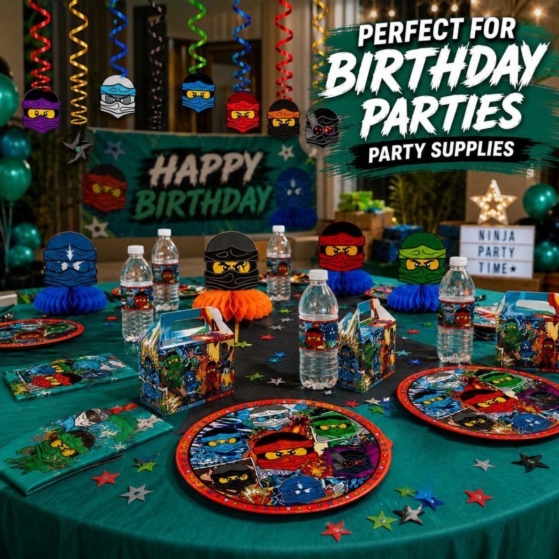 Ninja-combinatie verjaardagsfe - Outdoor Adventure Birthday Party recensie en prijs